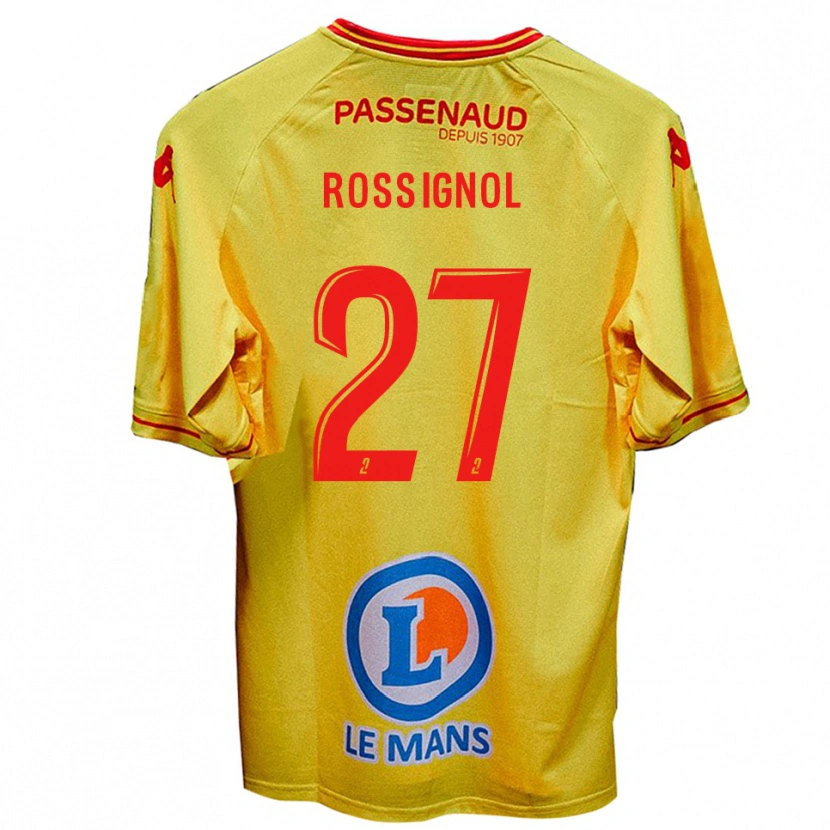 Danxen Kvinnor Martin Rossignol #27 Gul Bortatröja Matchtröjor 2025/26 Tröjor T-Tröja