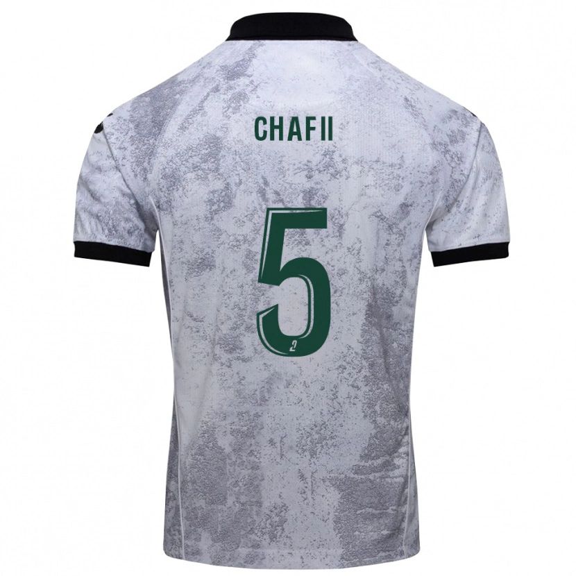 Danxen Kvinnor Mehdi Chafii #5 Vit Svart Bortatröja Matchtröjor 2025/26 Tröjor T-Tröja