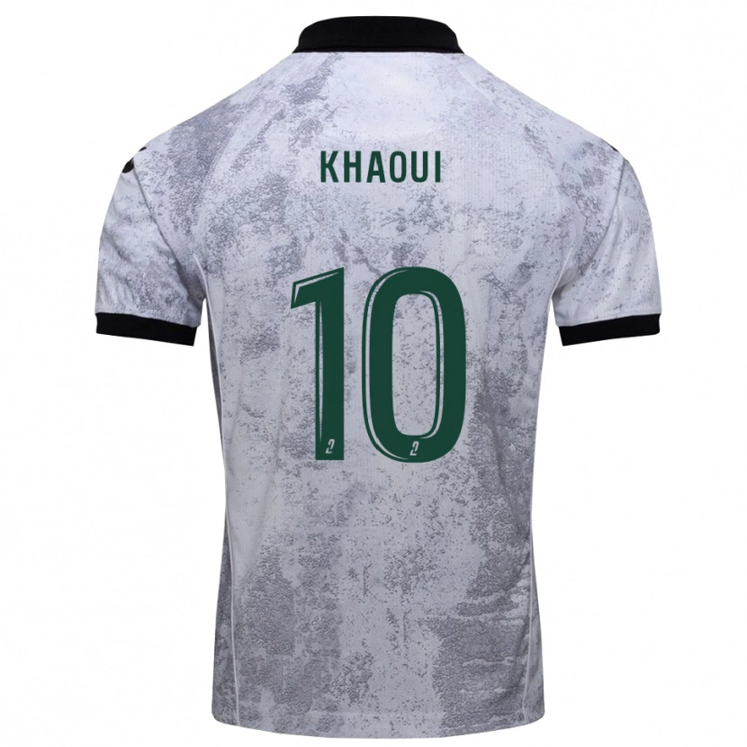 Danxen Kvinnor Saîf-Eddine Khaoui #10 Vit Svart Bortatröja Matchtröjor 2025/26 Tröjor T-Tröja