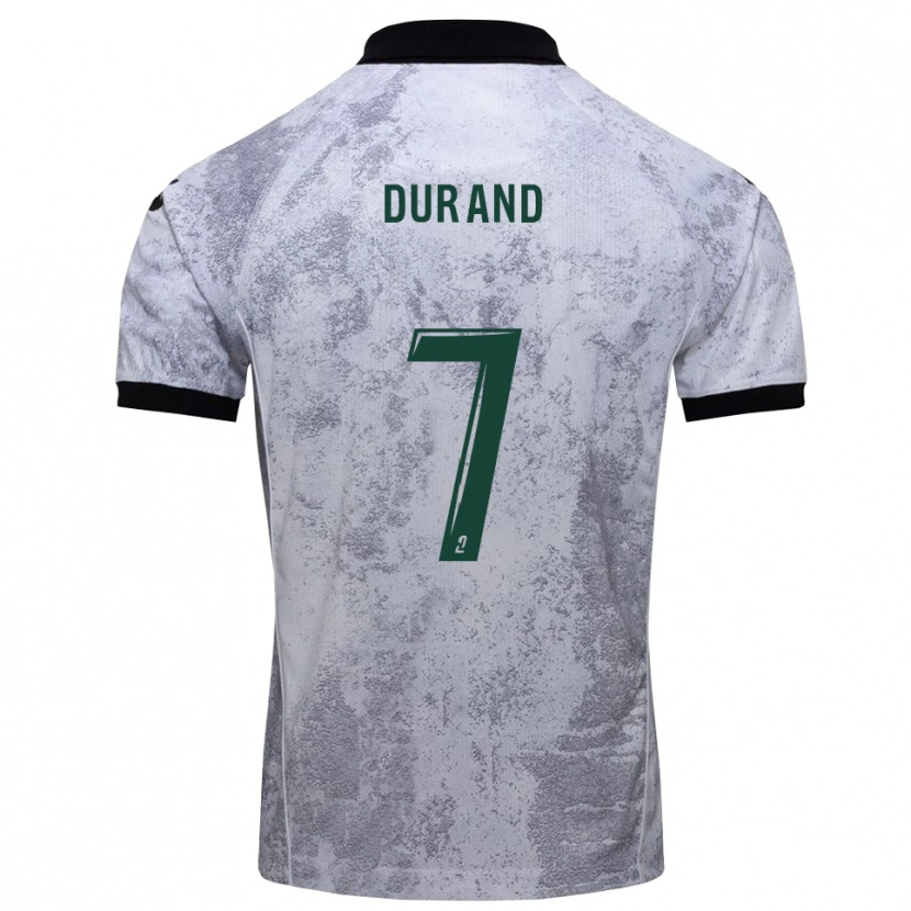 Danxen Kvinnor Damien Durand #7 Vit Svart Bortatröja Matchtröjor 2025/26 Tröjor T-Tröja