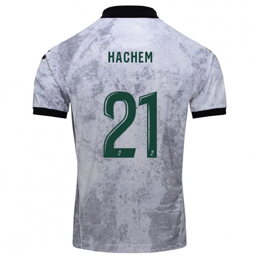 Danxen Kvinnor Abdelsamad Hachem #21 Vit Svart Bortatröja Matchtröjor 2025/26 Tröjor T-Tröja