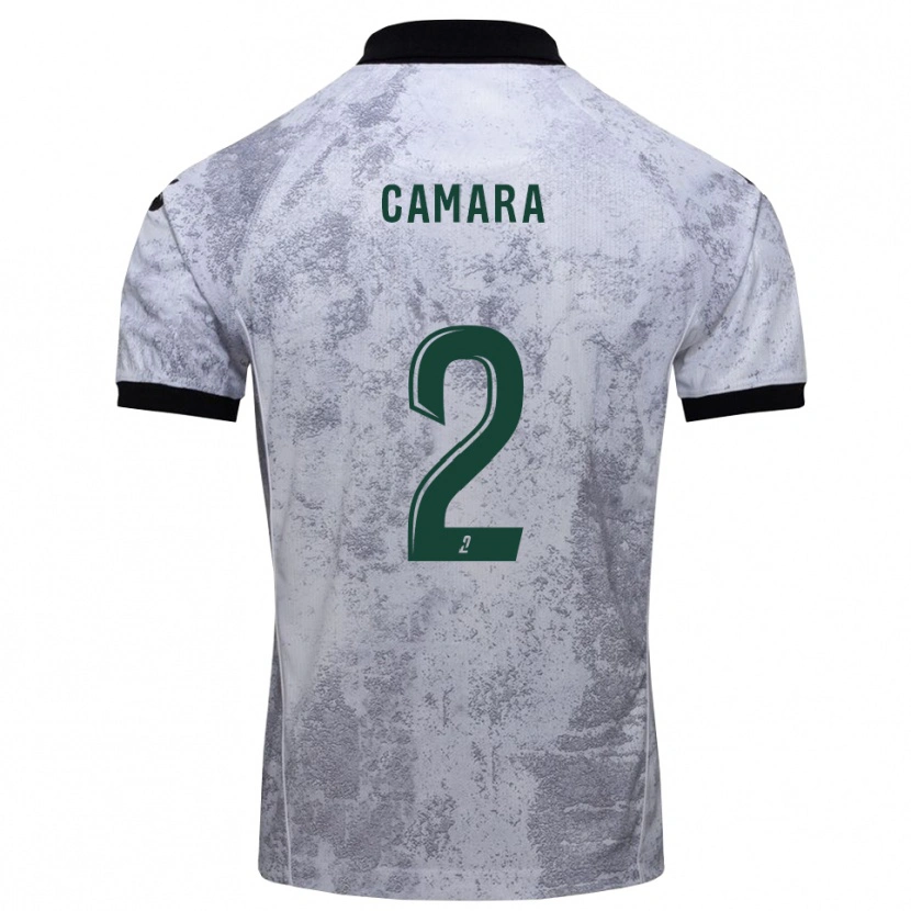 Danxen Kvinnor Diadé Camara #2 Vit Svart Bortatröja Matchtröjor 2025/26 Tröjor T-Tröja