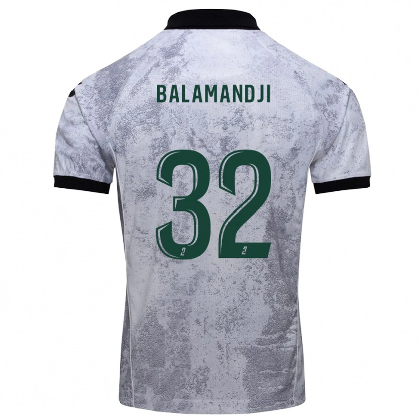 Danxen Kvinnor Kossingou Balamandji #32 Vit Svart Bortatröja Matchtröjor 2025/26 Tröjor T-Tröja