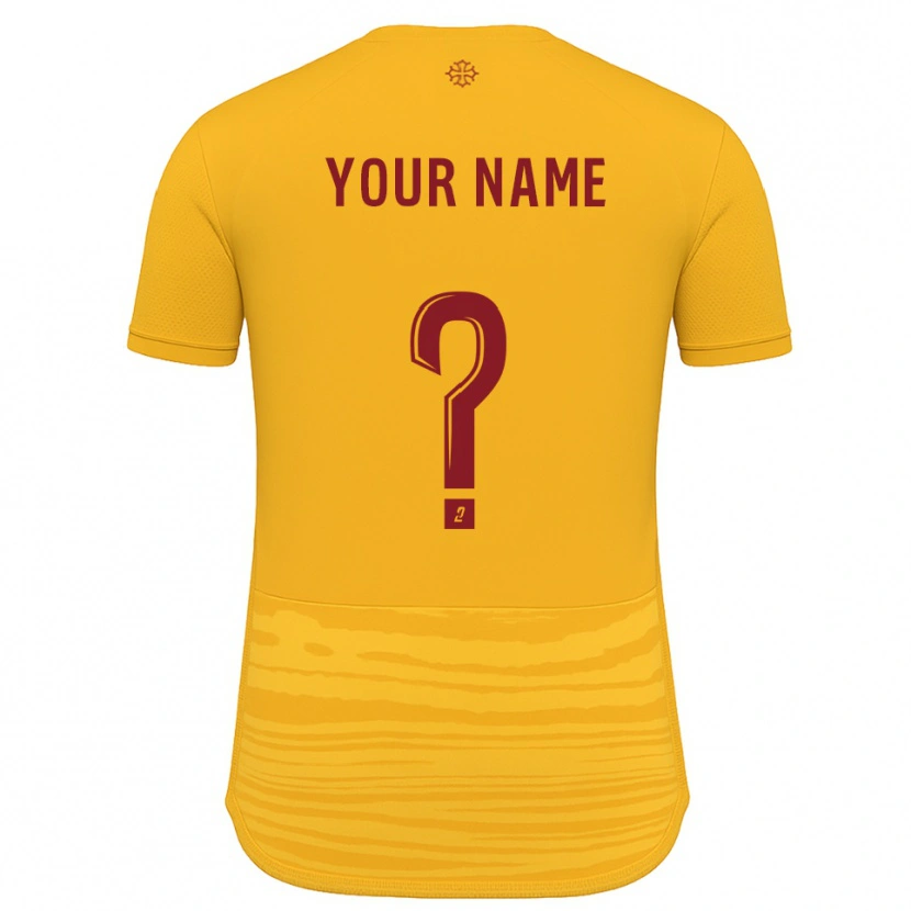 Danxen Kvinnor Ditt Namn #0 Orange Burgundy Bortatröja Matchtröjor 2025/26 Tröjor T-Tröja