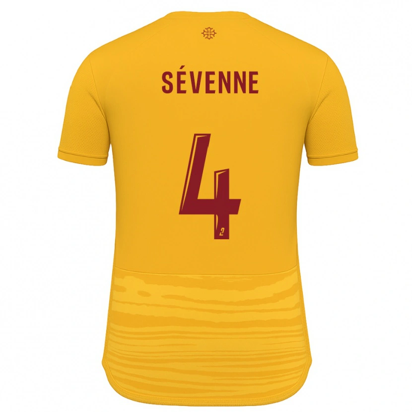 Danxen Kvinnor Éloïse Sévenne #4 Orange Burgundy Bortatröja Matchtröjor 2025/26 Tröjor T-Tröja