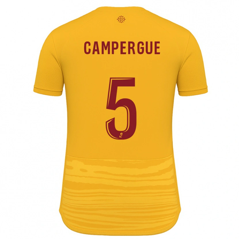 Danxen Kvinnor Raphaël Campergue #5 Orange Burgundy Bortatröja Matchtröjor 2025/26 Tröjor T-Tröja