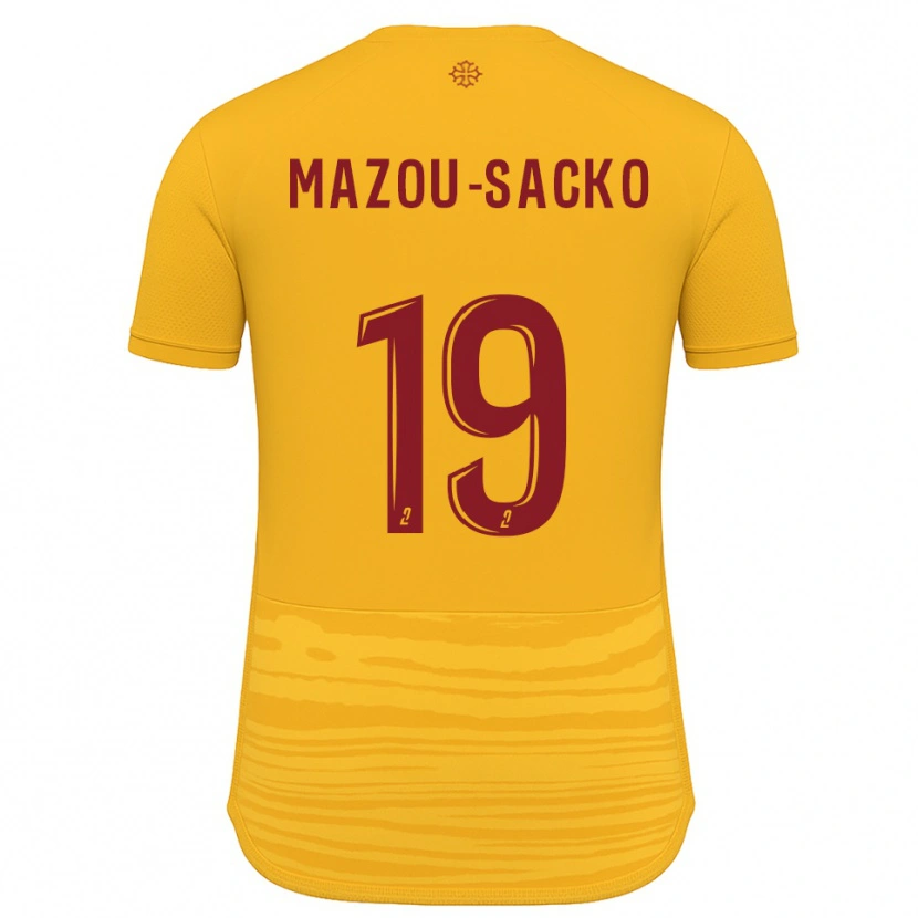 Danxen Kvinnor Derek Mazou-Sacko #19 Orange Burgundy Bortatröja Matchtröjor 2025/26 Tröjor T-Tröja