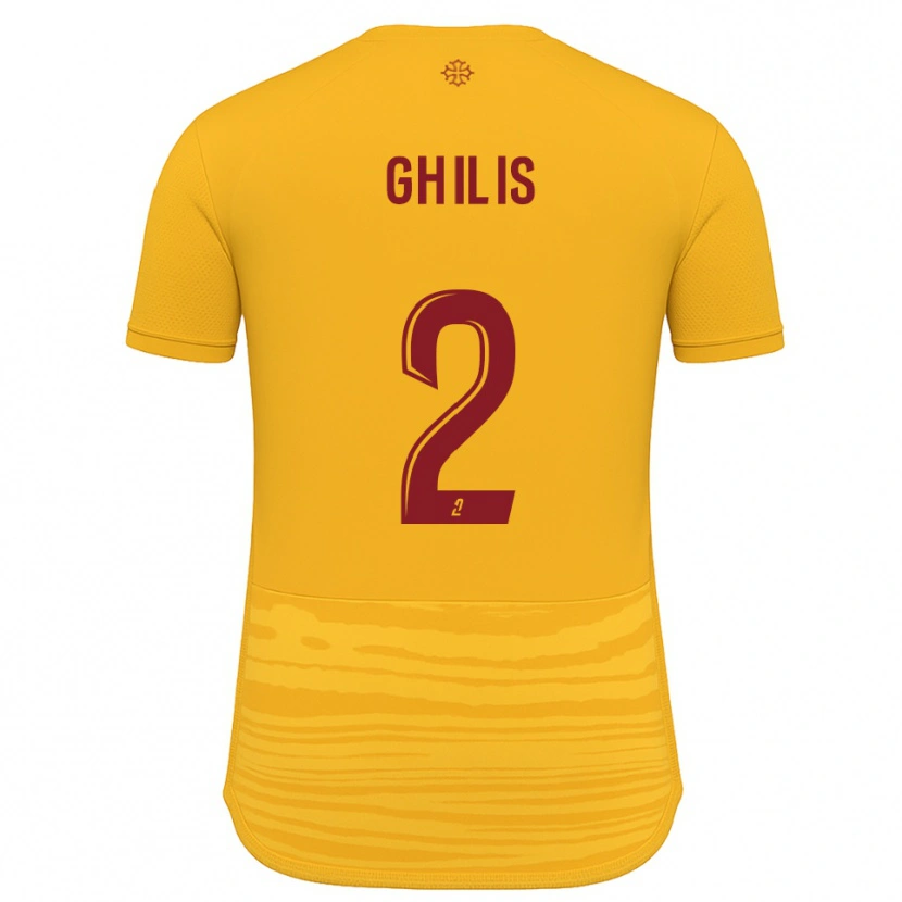 Danxen Kvinnor Mohamed Ghilis #2 Orange Burgundy Bortatröja Matchtröjor 2025/26 Tröjor T-Tröja