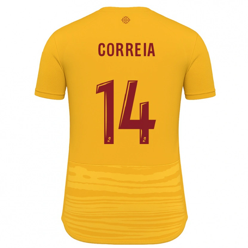 Danxen Kvinnor Tiago Correia #14 Orange Burgundy Bortatröja Matchtröjor 2025/26 Tröjor T-Tröja