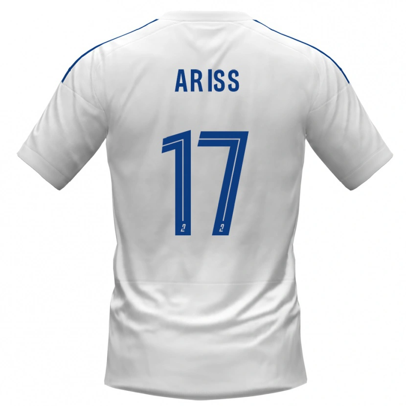 Danxen Kvinnor Zakaria Ariss #17 Vit Blå Bortatröja Matchtröjor 2025/26 Tröjor T-Tröja