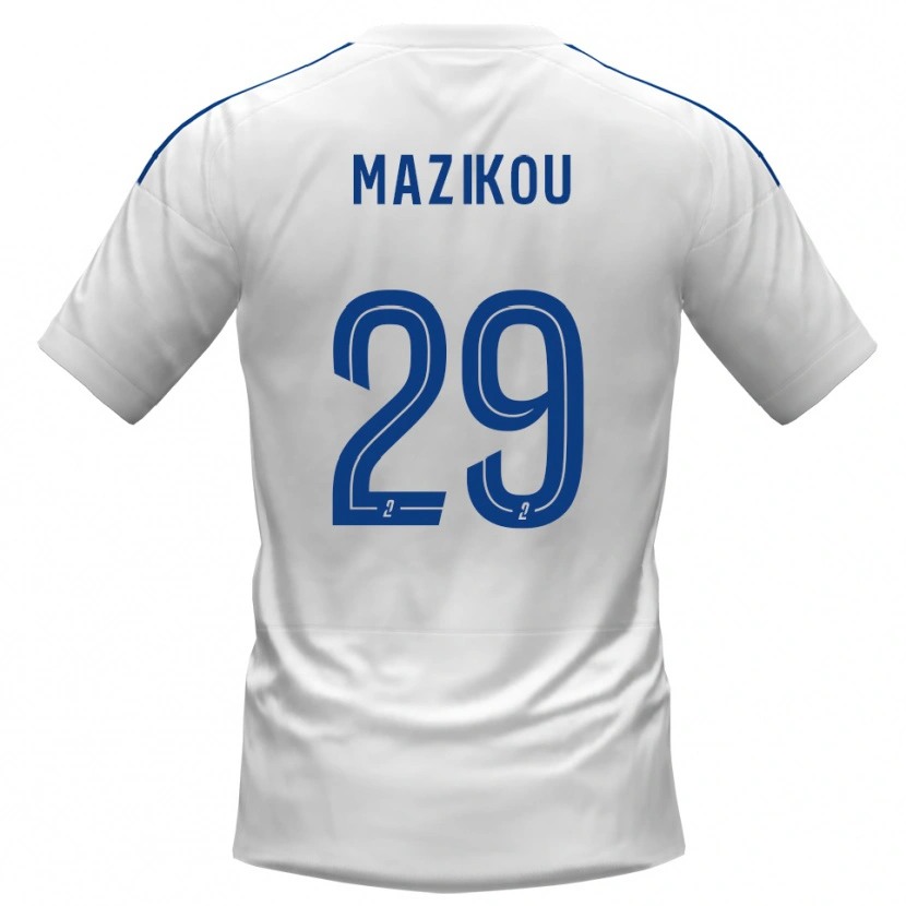 Danxen Kvinnor Steevy Mazikou #29 Vit Blå Bortatröja Matchtröjor 2025/26 Tröjor T-Tröja