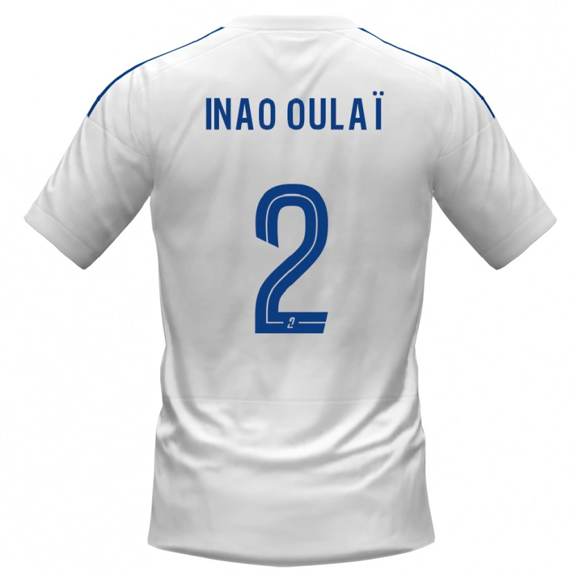 Danxen Kvinnor Christ Inao Oulaï #2 Vit Blå Bortatröja Matchtröjor 2025/26 Tröjor T-Tröja