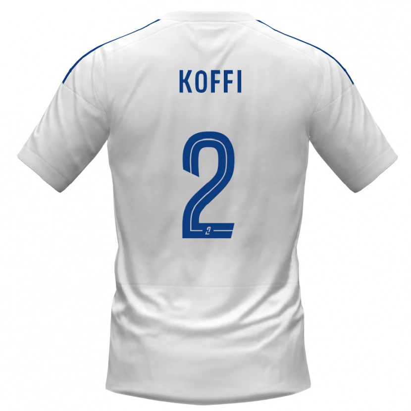 Danxen Kvinnor Jean Koffi #2 Vit Blå Bortatröja Matchtröjor 2025/26 Tröjor T-Tröja