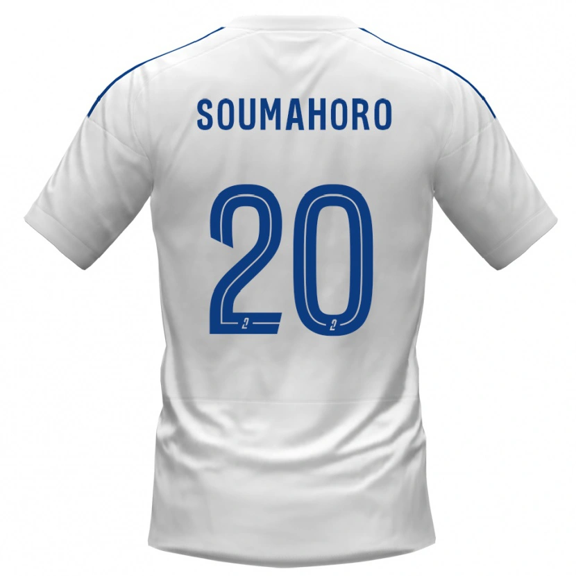 Danxen Kvinnor Mamadou Soumahoro #20 Vit Blå Bortatröja Matchtröjor 2025/26 Tröjor T-Tröja