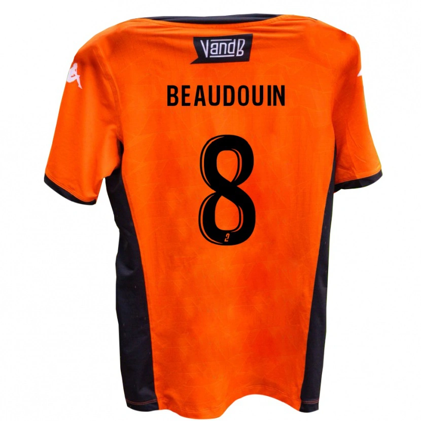 Danxen Kvinnor Alessio Beaudouin #8 Vit Svart Bortatröja Matchtröjor 2025/26 Tröjor T-Tröja