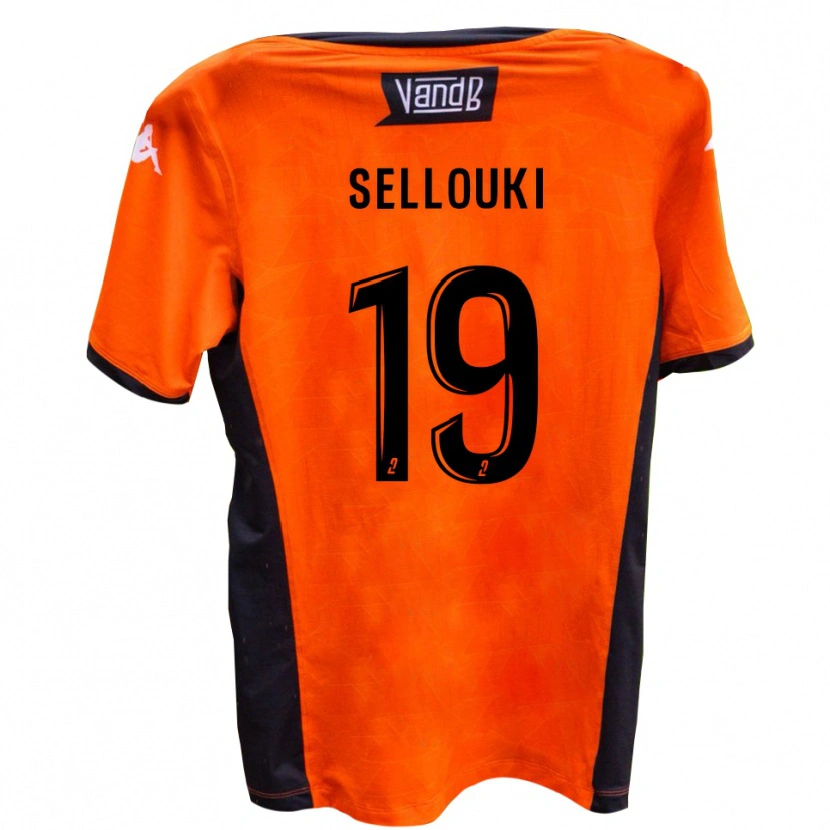 Danxen Kvinnor Malik Sellouki #19 Vit Svart Bortatröja Matchtröjor 2025/26 Tröjor T-Tröja