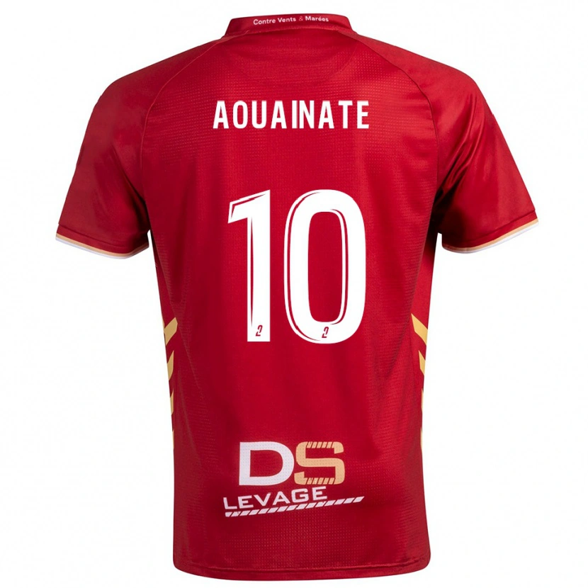 Danxen Kvinnor Aymane Aouainate #10 Burgundy Guld Bortatröja Matchtröjor 2025/26 Tröjor T-Tröja