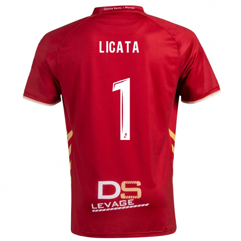 Danxen Kvinnor Rafael Licata #1 Burgundy Guld Bortatröja Matchtröjor 2025/26 Tröjor T-Tröja
