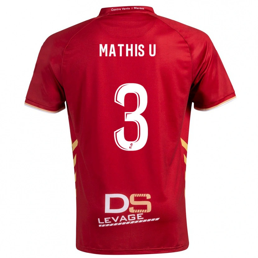 Danxen Kvinnor Mathis U #3 Burgundy Guld Bortatröja Matchtröjor 2025/26 Tröjor T-Tröja