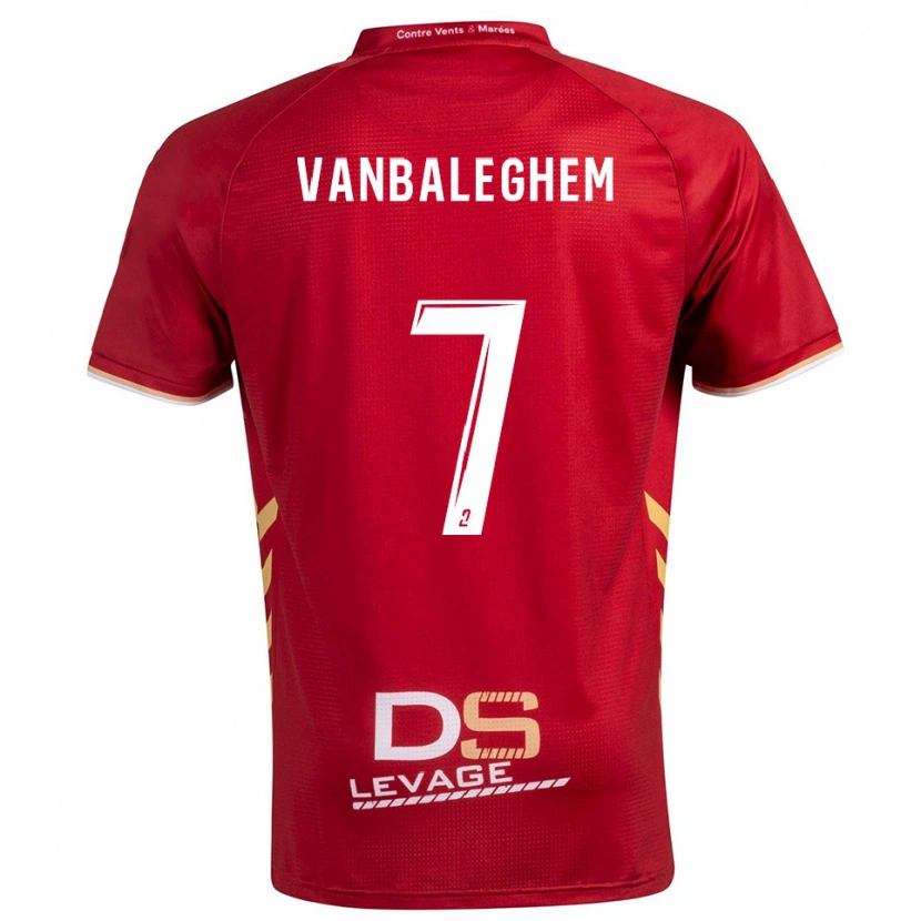Danxen Kvinnor Martin Vanbaleghem #7 Burgundy Guld Bortatröja Matchtröjor 2025/26 Tröjor T-Tröja