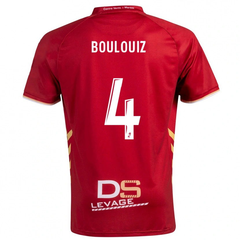 Danxen Kvinnor Salim Boulouiz #4 Burgundy Guld Bortatröja Matchtröjor 2025/26 Tröjor T-Tröja