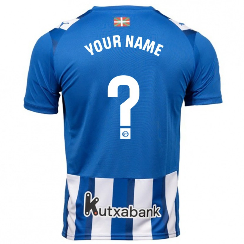 Danxen Barn Ditt Namn #0 Blå Vit Hemmatröja Matchtröjor 2025/26 Tröjor T-Tröja