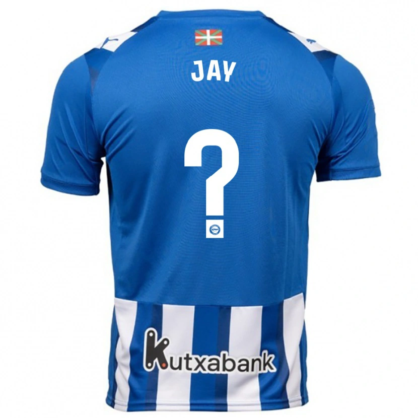 Danxen Barn Alejandro Jay #0 Blå Vit Hemmatröja Matchtröjor 2025/26 Tröjor T-Tröja