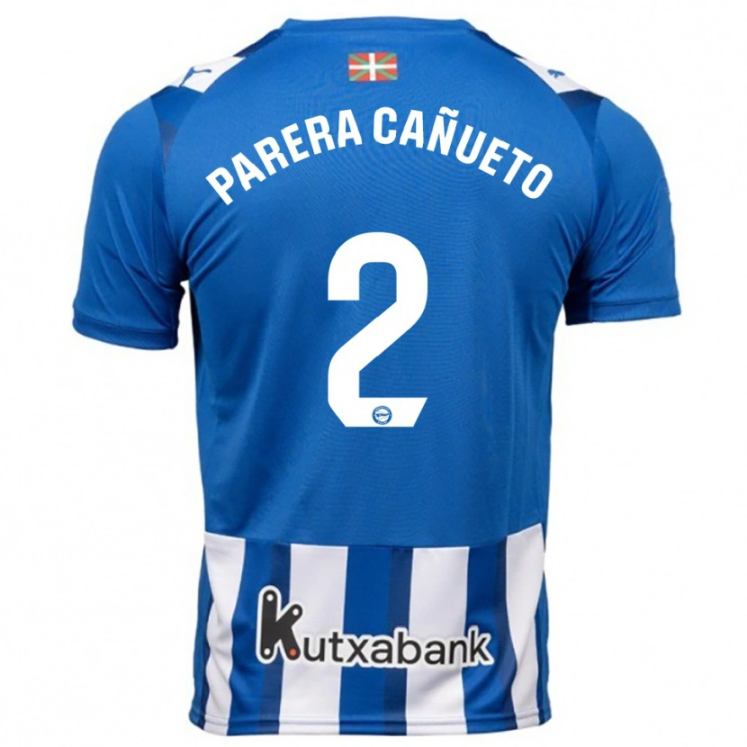 Danxen Barn Laia Parera Cañueto #2 Blå Vit Hemmatröja Matchtröjor 2025/26 Tröjor T-Tröja