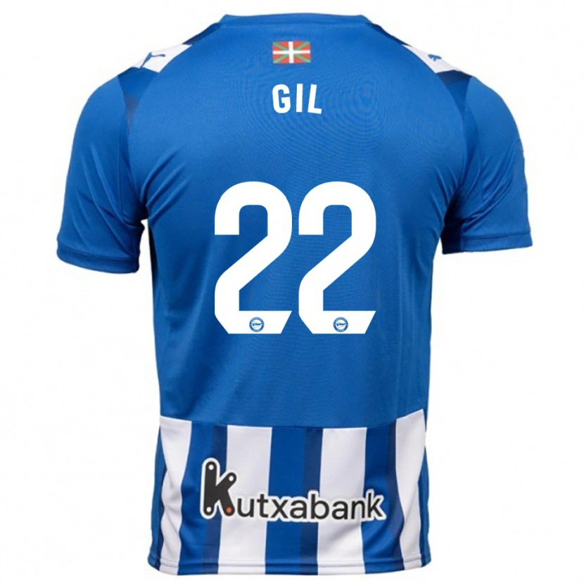 Danxen Barn Raquel Gil #22 Blå Vit Hemmatröja Matchtröjor 2025/26 Tröjor T-Tröja