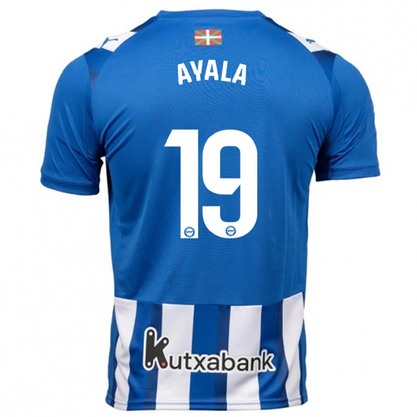Danxen Barn Axel Ayala #19 Blå Vit Hemmatröja Matchtröjor 2025/26 Tröjor T-Tröja