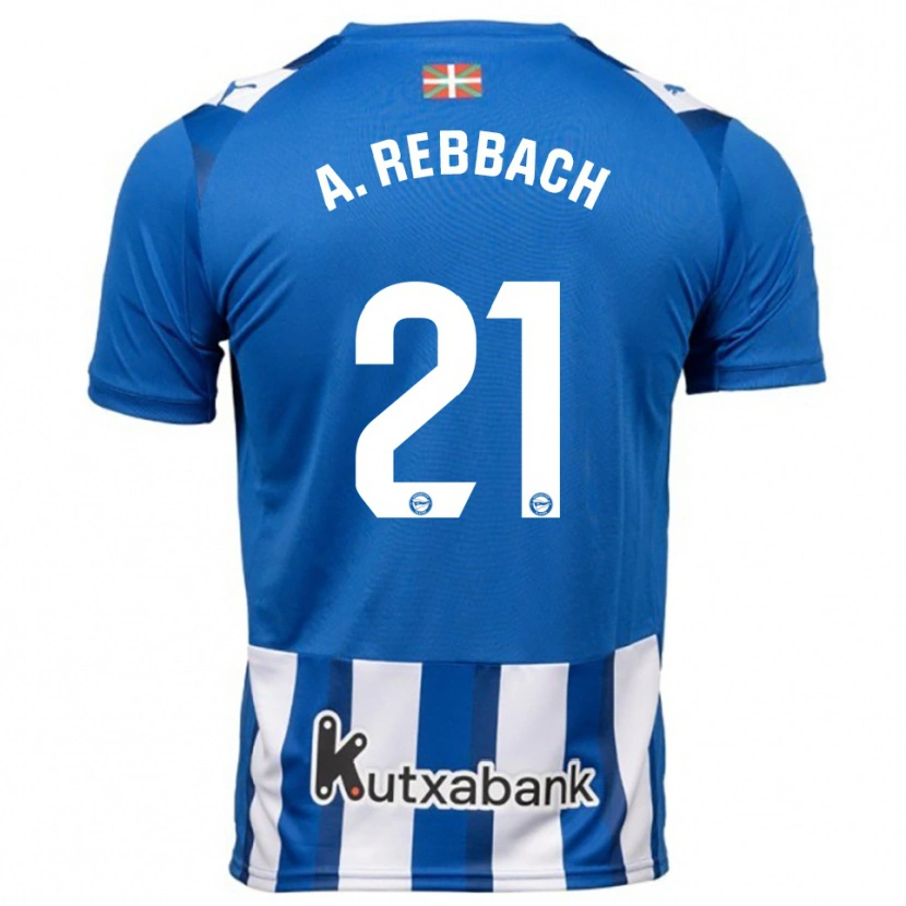 Danxen Barn Abde Rebbach #21 Blå Vit Hemmatröja Matchtröjor 2025/26 Tröjor T-Tröja