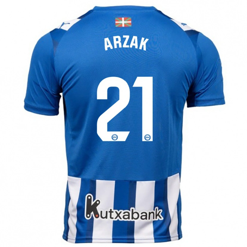 Danxen Barn Andoni Arzak #21 Blå Vit Hemmatröja Matchtröjor 2025/26 Tröjor T-Tröja