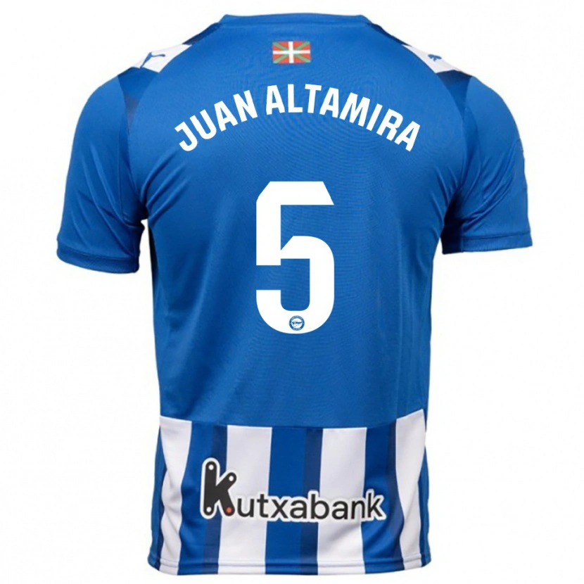Danxen Barn Ines Juan Altamira #5 Blå Vit Hemmatröja Matchtröjor 2025/26 Tröjor T-Tröja