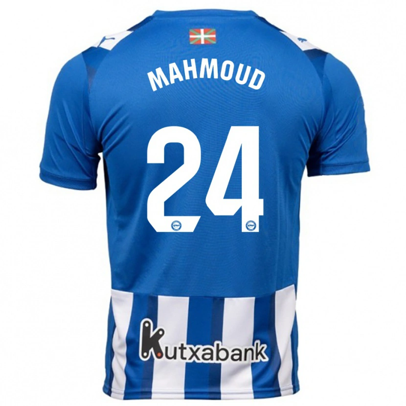 Danxen Barn Abdallahi Mahmoud #24 Blå Vit Hemmatröja Matchtröjor 2025/26 Tröjor T-Tröja
