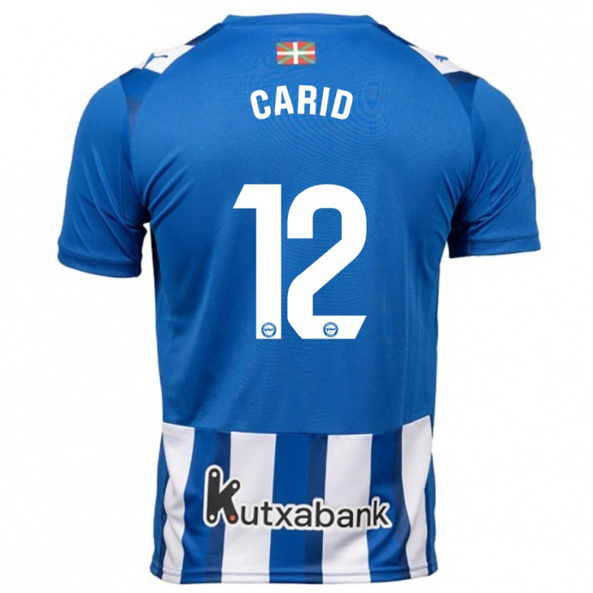 Danxen Barn Andrea Carid #12 Blå Vit Hemmatröja Matchtröjor 2025/26 Tröjor T-Tröja