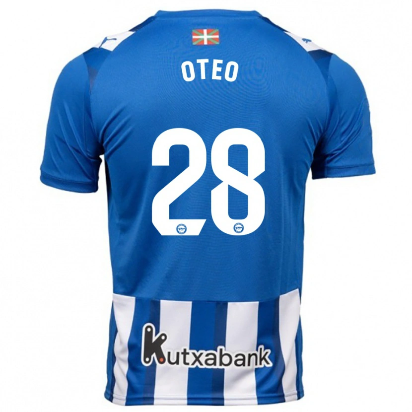 Danxen Barn Iñigo Oteo #28 Blå Vit Hemmatröja Matchtröjor 2025/26 Tröjor T-Tröja