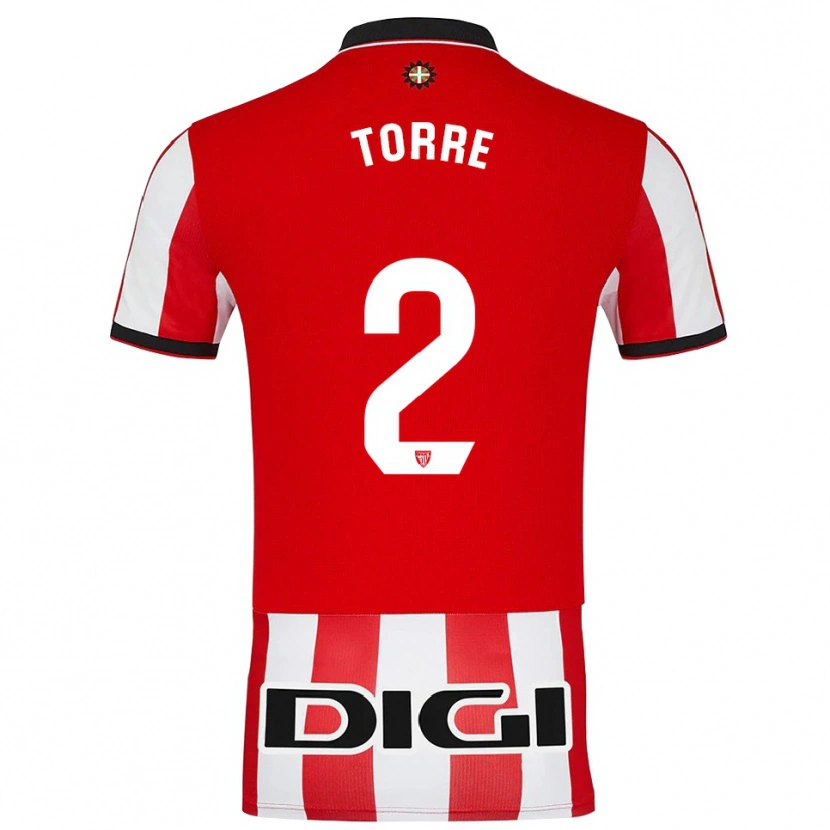 Danxen Barn Maddi Torre #2 Röd Vit Hemmatröja Matchtröjor 2025/26 Tröjor T-Tröja