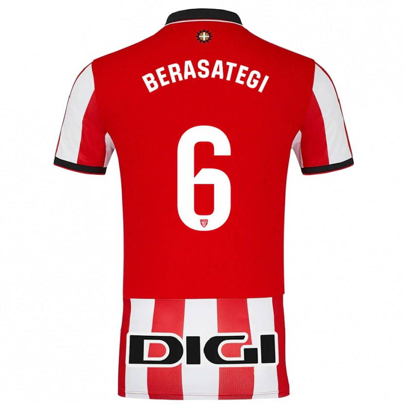 Danxen Barn Suhar Berasategi #6 Röd Vit Hemmatröja Matchtröjor 2025/26 Tröjor T-Tröja