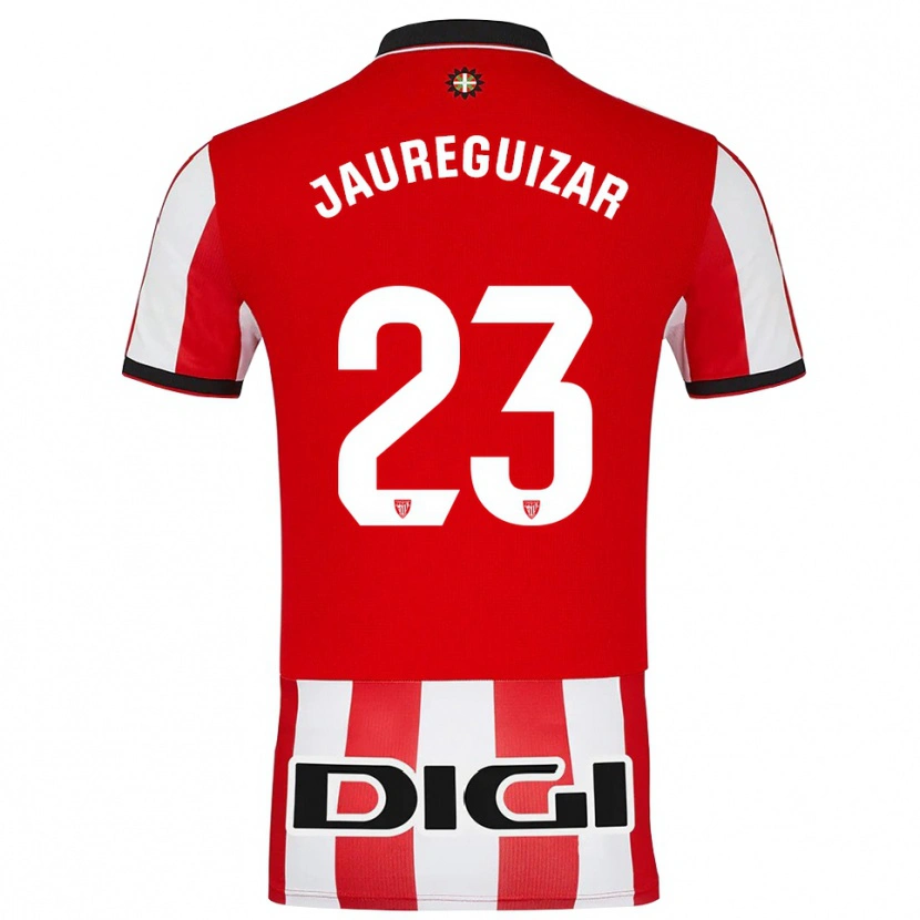 Danxen Barn Mikel Jauregizar #23 Röd Vit Hemmatröja Matchtröjor 2025/26 Tröjor T-Tröja