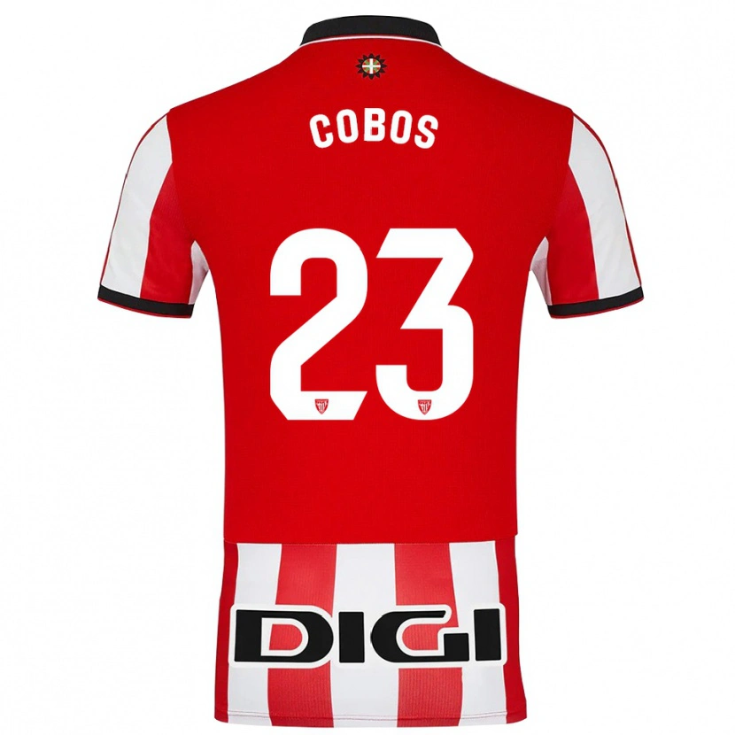 Danxen Barn Alain Cobos #23 Röd Vit Hemmatröja Matchtröjor 2025/26 Tröjor T-Tröja