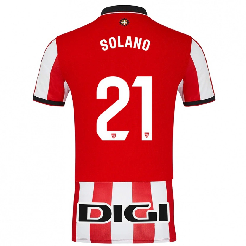 Danxen Barn Bibiane Schulze-Solano #21 Röd Vit Hemmatröja Matchtröjor 2025/26 Tröjor T-Tröja