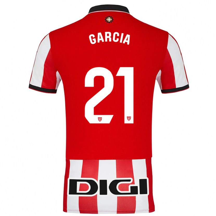 Danxen Barn Beñat García #21 Röd Vit Hemmatröja Matchtröjor 2025/26 Tröjor T-Tröja
