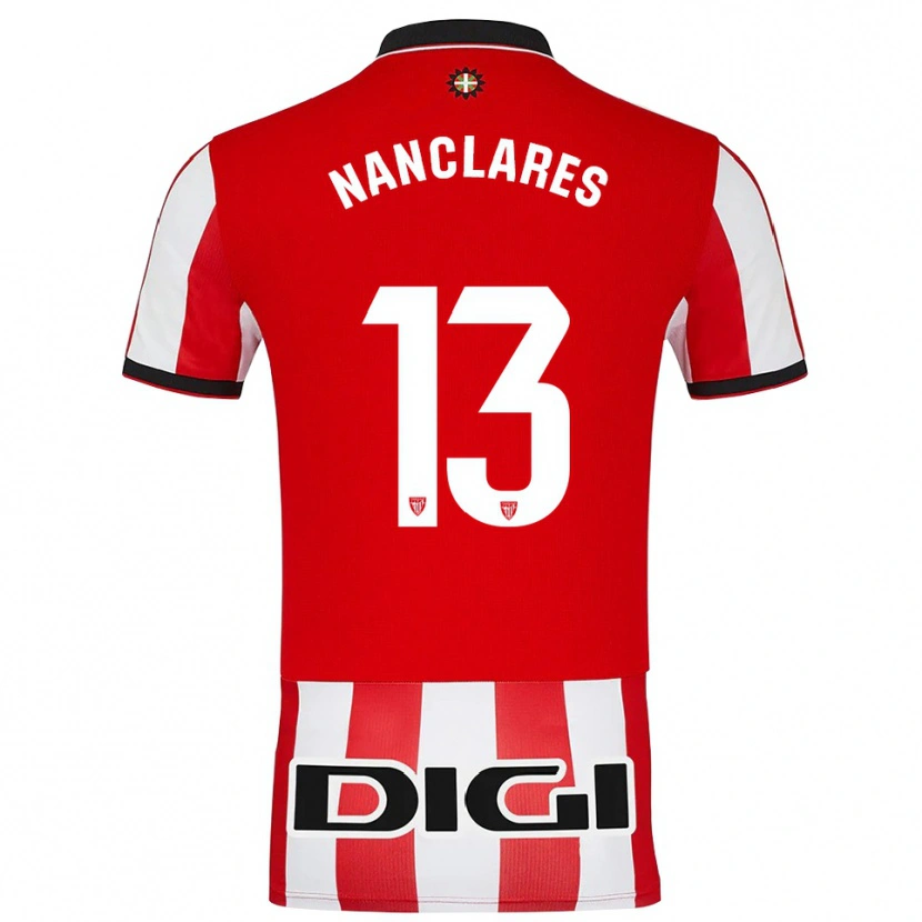 Danxen Barn Adriana Nanclares Romero #13 Röd Vit Hemmatröja Matchtröjor 2025/26 Tröjor T-Tröja