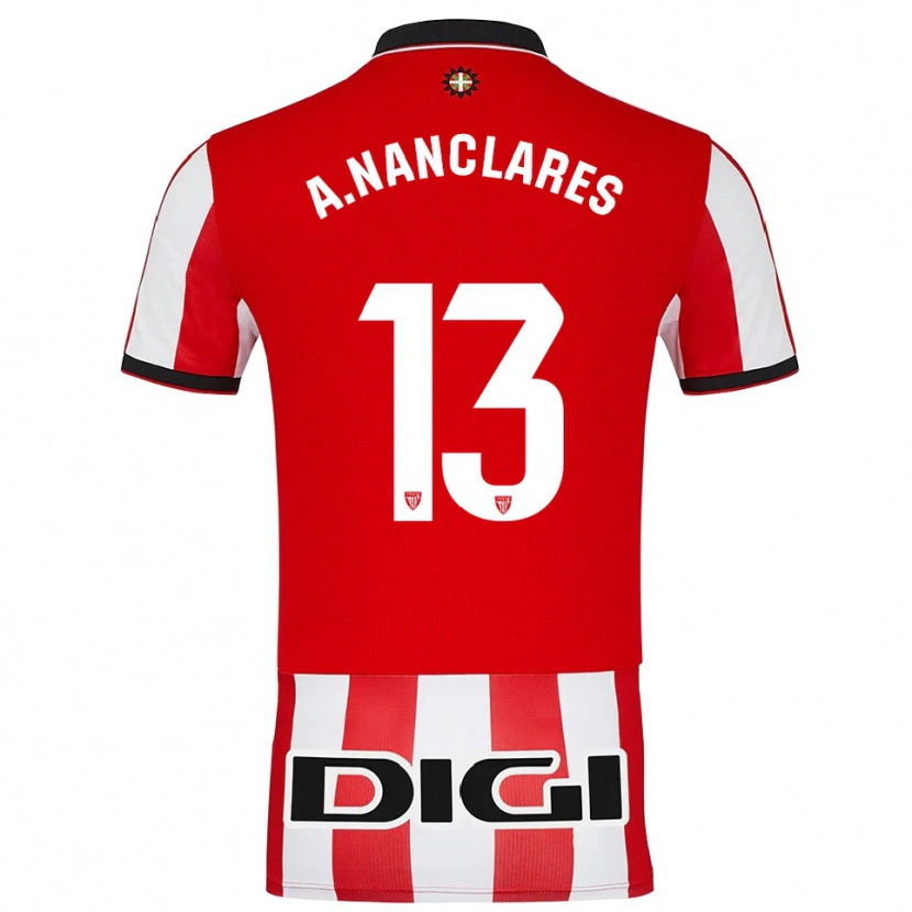 Danxen Barn Adriana Nanclares #13 Röd Vit Hemmatröja Matchtröjor 2025/26 Tröjor T-Tröja