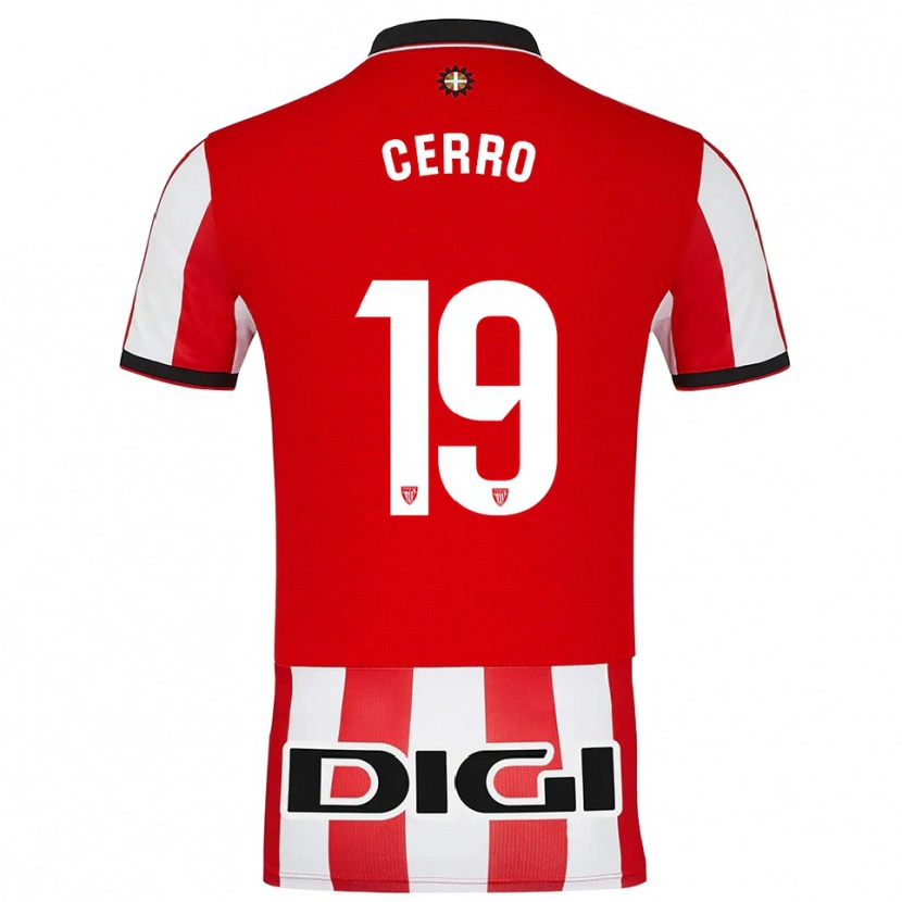 Danxen Barn Mariana Cerro Galán #19 Röd Vit Hemmatröja Matchtröjor 2025/26 Tröjor T-Tröja