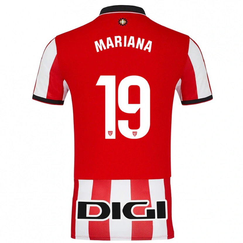 Danxen Barn Mariana #19 Röd Vit Hemmatröja Matchtröjor 2025/26 Tröjor T-Tröja