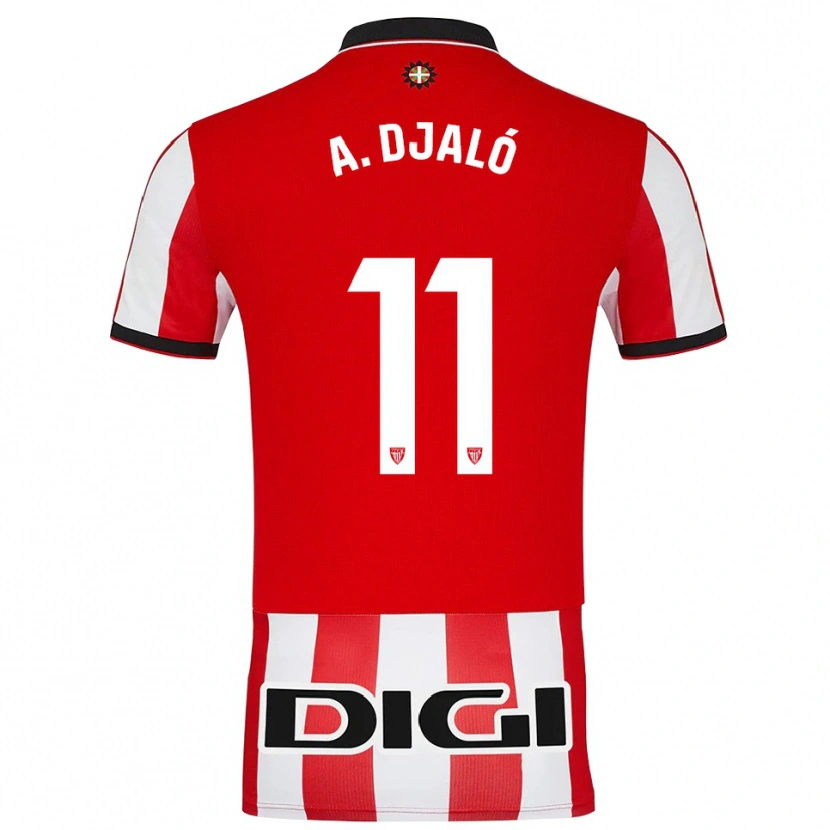 Danxen Barn Álvaro Djaló #11 Röd Vit Hemmatröja Matchtröjor 2025/26 Tröjor T-Tröja