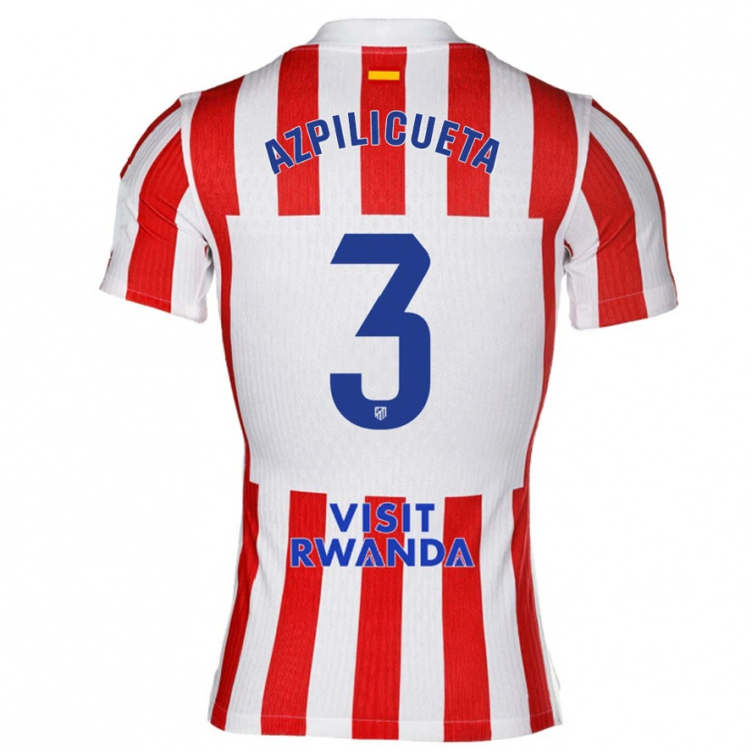 Danxen Barn César Azpilicueta #3 Röd Vit Hemmatröja Matchtröjor 2025/26 Tröjor T-Tröja