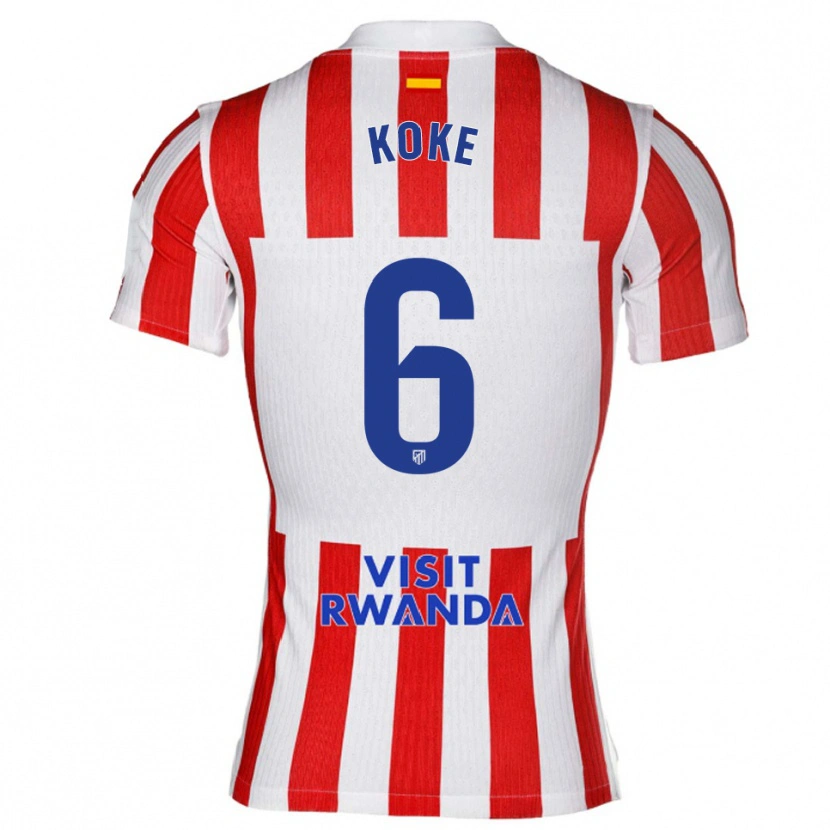Danxen Barn Koke #6 Röd Vit Hemmatröja Matchtröjor 2025/26 Tröjor T-Tröja