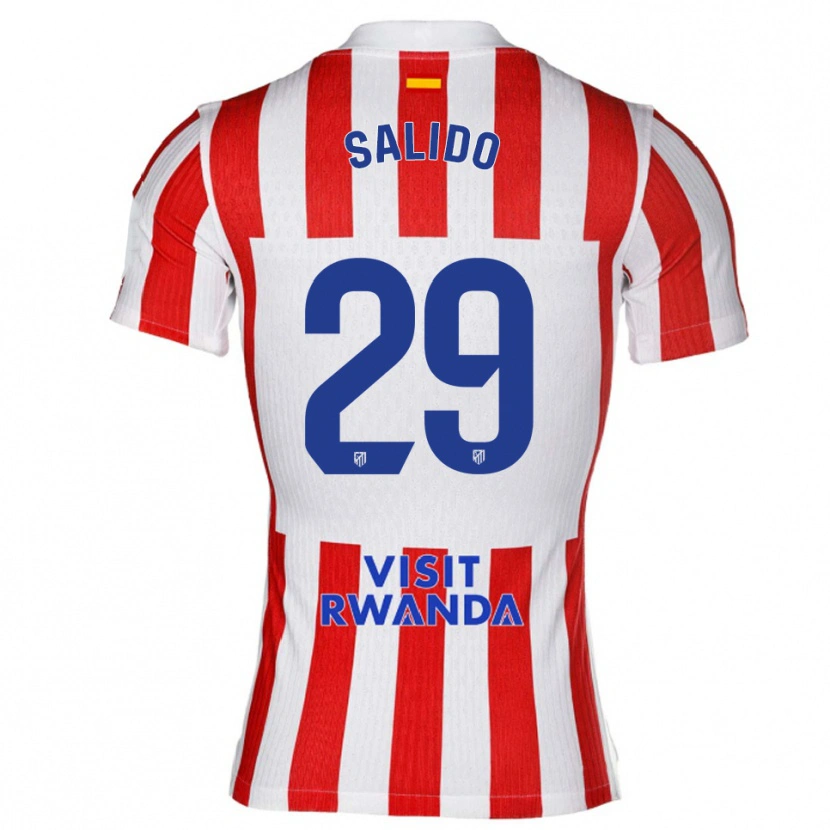 Danxen Barn Alberto Salido #29 Röd Vit Hemmatröja Matchtröjor 2025/26 Tröjor T-Tröja